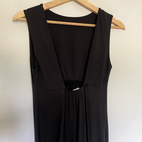 Cotton-On black maxi dress open back high neckline women's size S pencil skirt - Picture 3 of 7